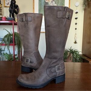 Timberland Lexiss Dark Brown Leather Waterproof Knee High Riding Boots | Size 8